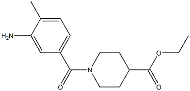 ethyl 1-[(3-amino-4-methylphenyl)carbonyl]piperidine-4-carboxylate 구조식 이미지