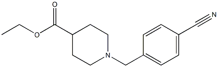 ethyl 1-[(4-cyanophenyl)methyl]piperidine-4-carboxylate 구조식 이미지