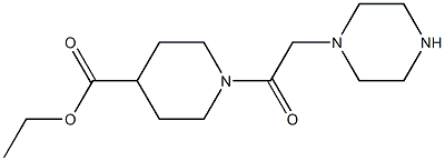 ethyl 1-[2-(piperazin-1-yl)acetyl]piperidine-4-carboxylate Structure