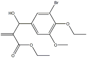 ethyl 2-[(3-bromo-4-ethoxy-5-methoxyphenyl)(hydroxy)methyl]prop-2-enoate Structure
