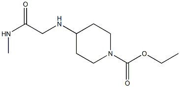 ethyl 4-{[(methylcarbamoyl)methyl]amino}piperidine-1-carboxylate 구조식 이미지