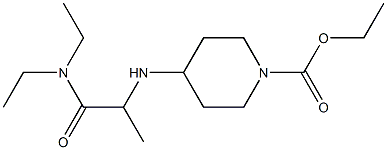 ethyl 4-{[1-(diethylcarbamoyl)ethyl]amino}piperidine-1-carboxylate 구조식 이미지