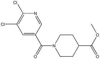 methyl 1-[(5,6-dichloropyridin-3-yl)carbonyl]piperidine-4-carboxylate 구조식 이미지