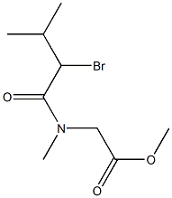 methyl 2-(2-bromo-N,3-dimethylbutanamido)acetate 구조식 이미지