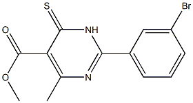 methyl 2-(3-bromophenyl)-4-methyl-6-thioxo-1,6-dihydropyrimidine-5-carboxylate 구조식 이미지