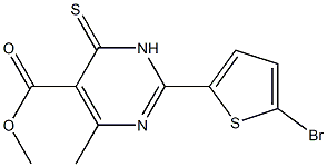 methyl 2-(5-bromothien-2-yl)-4-methyl-6-thioxo-1,6-dihydropyrimidine-5-carboxylate Structure
