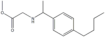 methyl 2-{[1-(4-butylphenyl)ethyl]amino}acetate Structure