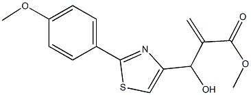 methyl 2-{hydroxy[2-(4-methoxyphenyl)-1,3-thiazol-4-yl]methyl}prop-2-enoate 구조식 이미지