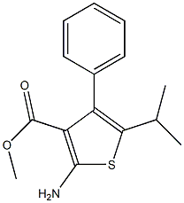 methyl 2-amino-4-phenyl-5-(propan-2-yl)thiophene-3-carboxylate Structure