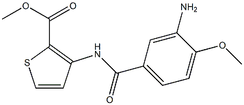 methyl 3-[(3-amino-4-methoxybenzene)amido]thiophene-2-carboxylate 구조식 이미지