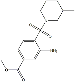 methyl 3-amino-4-[(3-methylpiperidine-1-)sulfonyl]benzoate 구조식 이미지