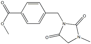 methyl 4-[(3-methyl-2,5-dioxoimidazolidin-1-yl)methyl]benzoate Structure