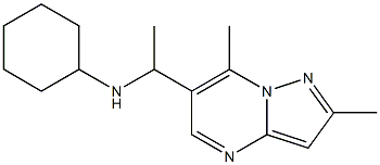 N-(1-{2,7-dimethylpyrazolo[1,5-a]pyrimidin-6-yl}ethyl)cyclohexanamine 구조식 이미지