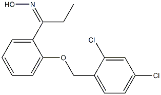 N-(1-{2-[(2,4-dichlorophenyl)methoxy]phenyl}propylidene)hydroxylamine 구조식 이미지