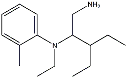 N-(1-amino-3-ethylpentan-2-yl)-N-ethyl-2-methylaniline 구조식 이미지