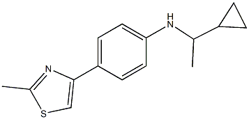 N-(1-cyclopropylethyl)-4-(2-methyl-1,3-thiazol-4-yl)aniline Structure