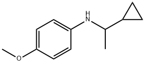 N-(1-cyclopropylethyl)-4-methoxyaniline 구조식 이미지
