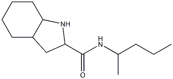 N-(1-methylbutyl)octahydro-1H-indole-2-carboxamide 구조식 이미지