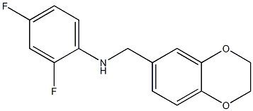 N-(2,3-dihydro-1,4-benzodioxin-6-ylmethyl)-2,4-difluoroaniline Structure