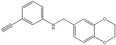 N-(2,3-dihydro-1,4-benzodioxin-6-ylmethyl)-3-ethynylaniline Structure