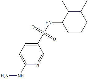 N-(2,3-dimethylcyclohexyl)-6-hydrazinylpyridine-3-sulfonamide 구조식 이미지