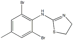 N-(2,6-dibromo-4-methylphenyl)-4,5-dihydro-1,3-thiazol-2-amine 구조식 이미지