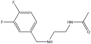 N-(2-{[(3,4-difluorophenyl)methyl]amino}ethyl)acetamide 구조식 이미지