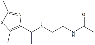 N-(2-{[1-(2,5-dimethyl-1,3-thiazol-4-yl)ethyl]amino}ethyl)acetamide 구조식 이미지