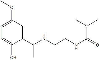 N-(2-{[1-(2-hydroxy-5-methoxyphenyl)ethyl]amino}ethyl)-2-methylpropanamide 구조식 이미지