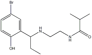 N-(2-{[1-(5-bromo-2-hydroxyphenyl)propyl]amino}ethyl)-2-methylpropanamide 구조식 이미지