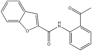 N-(2-acetylphenyl)-1-benzofuran-2-carboxamide 구조식 이미지