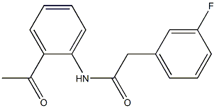 N-(2-acetylphenyl)-2-(3-fluorophenyl)acetamide 구조식 이미지