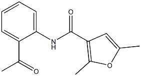 N-(2-acetylphenyl)-2,5-dimethyl-3-furamide Structure