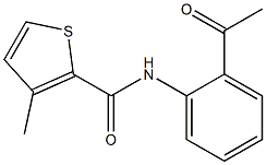 N-(2-acetylphenyl)-3-methylthiophene-2-carboxamide 구조식 이미지