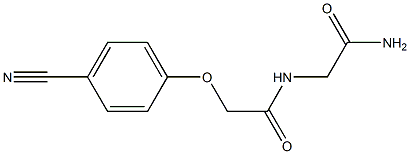 N-(2-amino-2-oxoethyl)-2-(4-cyanophenoxy)acetamide 구조식 이미지