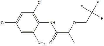 N-(2-amino-4,6-dichlorophenyl)-2-(2,2,2-trifluoroethoxy)propanamide 구조식 이미지