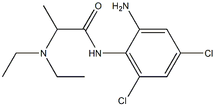 N-(2-amino-4,6-dichlorophenyl)-2-(diethylamino)propanamide 구조식 이미지