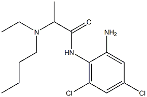 N-(2-amino-4,6-dichlorophenyl)-2-[butyl(ethyl)amino]propanamide Structure