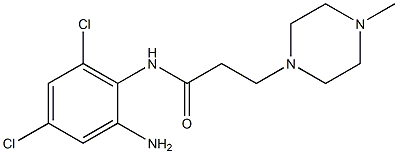 N-(2-amino-4,6-dichlorophenyl)-3-(4-methylpiperazin-1-yl)propanamide 구조식 이미지