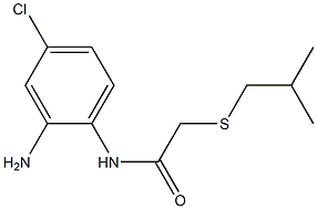 N-(2-amino-4-chlorophenyl)-2-[(2-methylpropyl)sulfanyl]acetamide 구조식 이미지