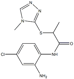 N-(2-amino-4-chlorophenyl)-2-[(4-methyl-4H-1,2,4-triazol-3-yl)sulfanyl]propanamide 구조식 이미지