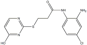 N-(2-amino-4-chlorophenyl)-3-[(4-hydroxypyrimidin-2-yl)sulfanyl]propanamide 구조식 이미지
