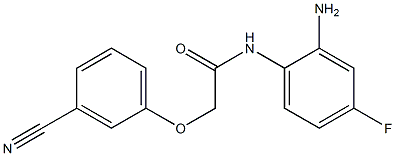 N-(2-amino-4-fluorophenyl)-2-(3-cyanophenoxy)acetamide 구조식 이미지