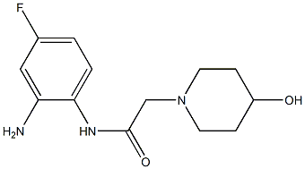 N-(2-amino-4-fluorophenyl)-2-(4-hydroxypiperidin-1-yl)acetamide 구조식 이미지