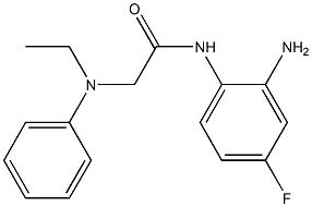 N-(2-amino-4-fluorophenyl)-2-[ethyl(phenyl)amino]acetamide 구조식 이미지