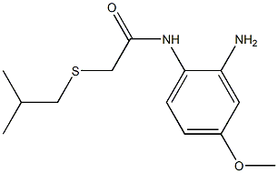 N-(2-amino-4-methoxyphenyl)-2-[(2-methylpropyl)sulfanyl]acetamide Structure