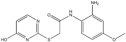 N-(2-amino-4-methoxyphenyl)-2-[(4-hydroxypyrimidin-2-yl)sulfanyl]acetamide 구조식 이미지