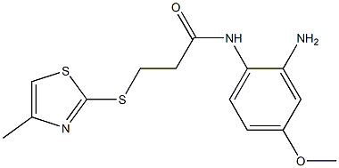 N-(2-amino-4-methoxyphenyl)-3-[(4-methyl-1,3-thiazol-2-yl)sulfanyl]propanamide Structure