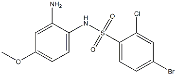 N-(2-amino-4-methoxyphenyl)-4-bromo-2-chlorobenzene-1-sulfonamide Structure