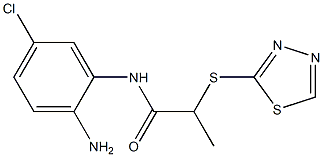 N-(2-amino-5-chlorophenyl)-2-(1,3,4-thiadiazol-2-ylsulfanyl)propanamide 구조식 이미지